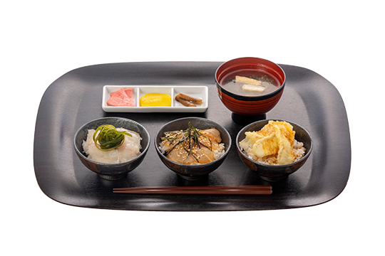 ヒラメ三昧食べ比べ丼