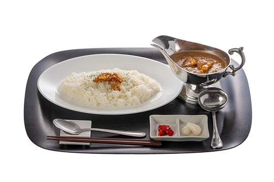 リンゴ＆黒ニンニクが隠し味<br>ガーリックポークカレー